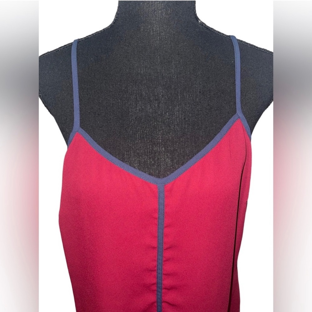 The Limited Maroon and Navy Blue Trim Camisole - Size Medium - Picture 5 of 5